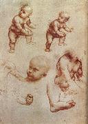 LEONARDO da Vinci, Drawing of an Infant